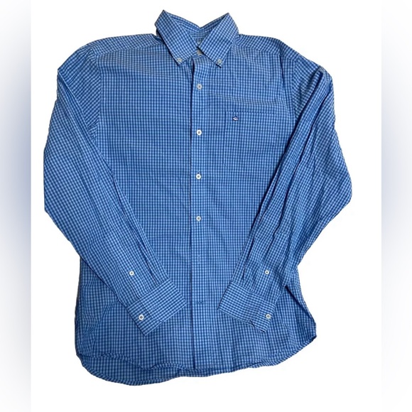 Southern Tide Shirt Mens MBlue Gingham Check Trim Fit - Picture 1 of 5